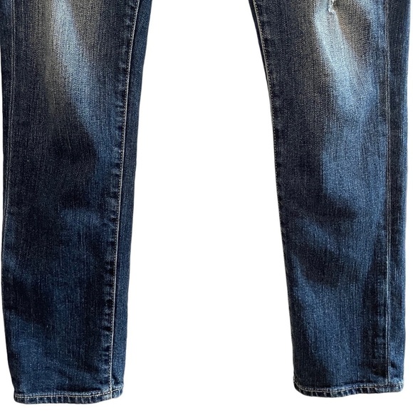 Paige Skyline Ankle Peg Straight Leg Distressed Blue Jeans 27 - Picture 4 of 9